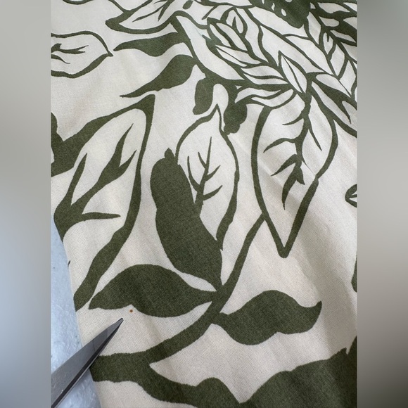 Dorothee BIS Tropical Botanical Leaf Print Halter Spaghetti Strap Midi Sun Dress - Picture 8 of 12